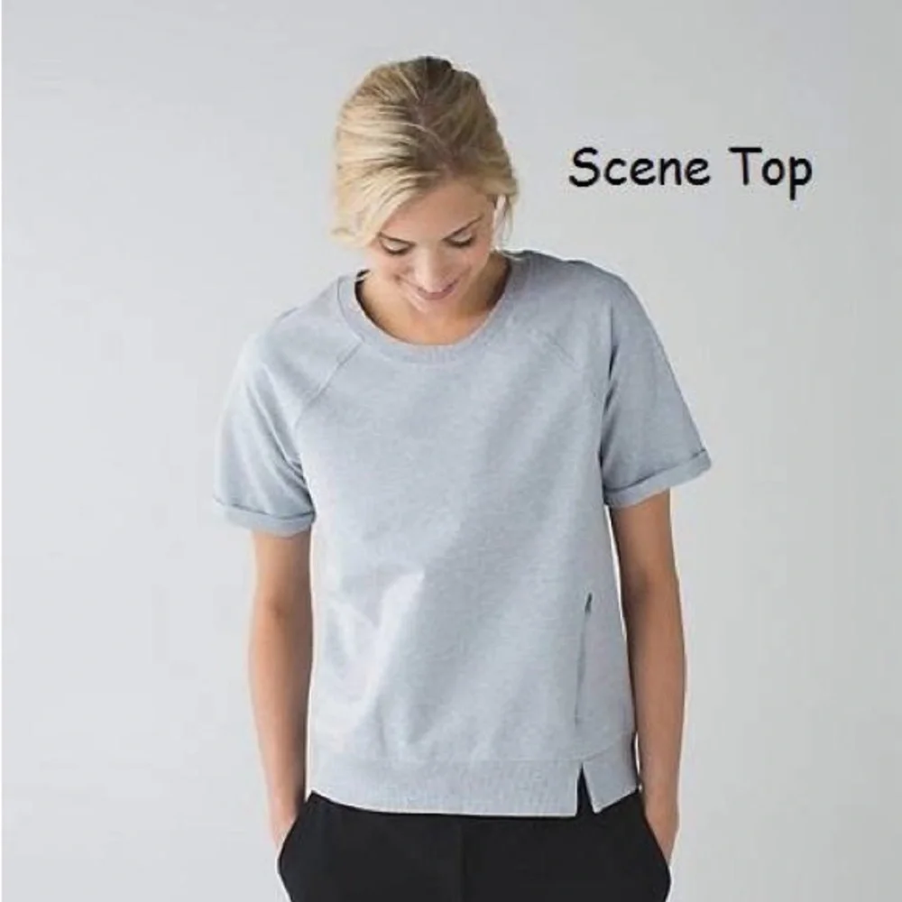 Lululemon scene top size 4 charcoal - Picture 9 of 9